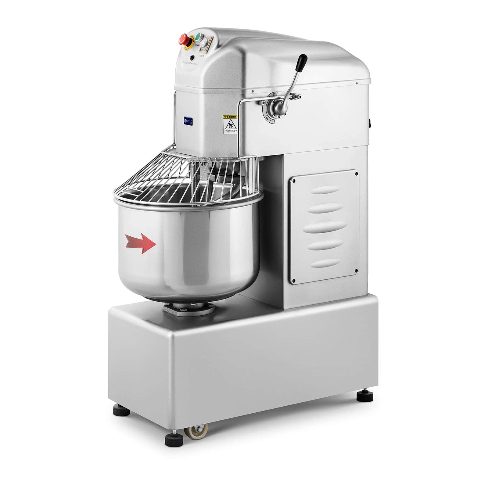 foto del prodotto helloshop26 impastatrice professionale panificio pizza impastatrice a spirale monofase 2.100 watt, 45 litri, quantit max di farina 13,5 kg 