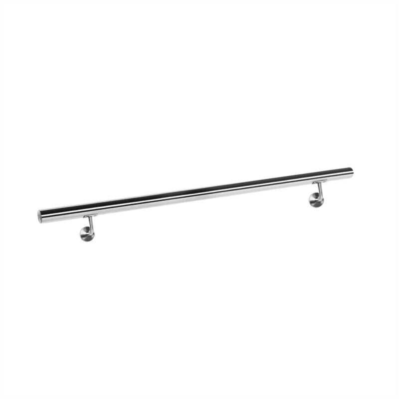 foto del prodotto helloshop26 kit corrimano ringhiera supporto muro 100 cm raffinata scala in acciaio