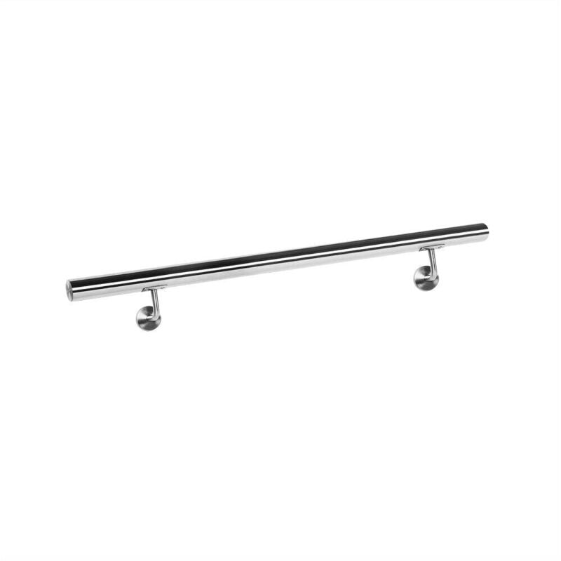 foto del prodotto helloshop26 kit corrimano ringhiera supporto muro 80 cm raffinata scala in acciaio