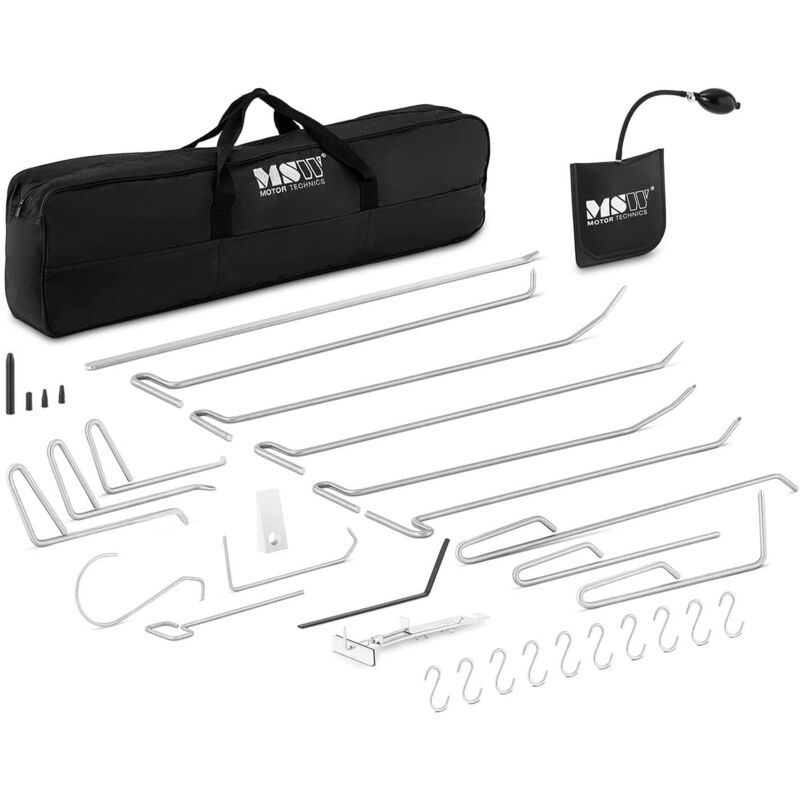 foto del prodotto helloshop26 kit per la rimozione di ammaccature senza vernice asta dsp pdr attrezzi per carrozzeria 15 aste dsp, cuscino di montaggio gonfiabile,