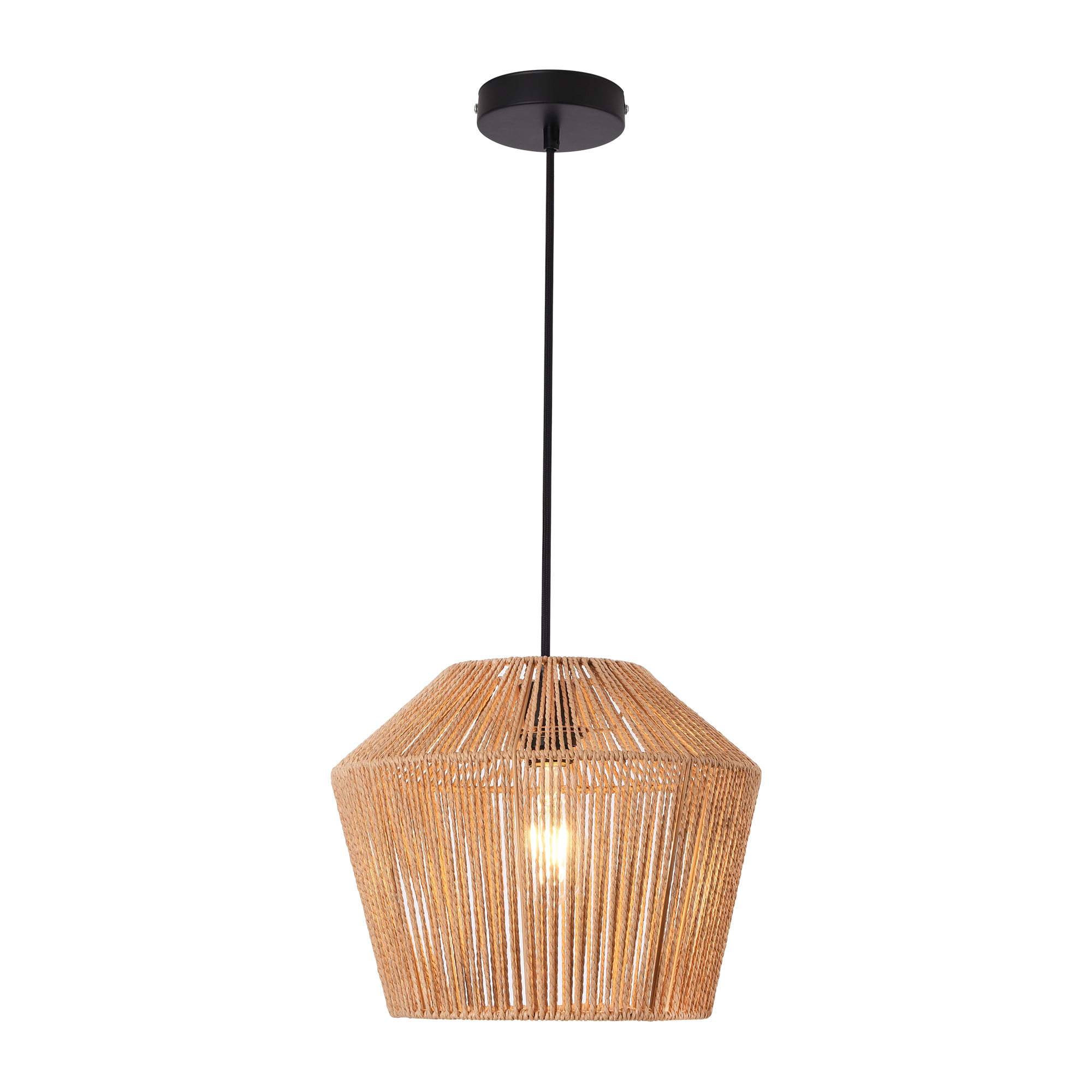 foto del prodotto helloshop26 lampadario lampada a sospensione sospensione 158 x 33 cm nero beige 030007593