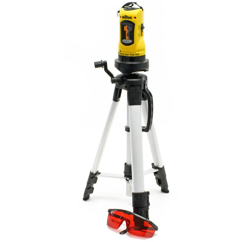 foto del prodotto helloshop26 laser rotante da cantiere con laser a linea incrociata a livello laser su treppiede