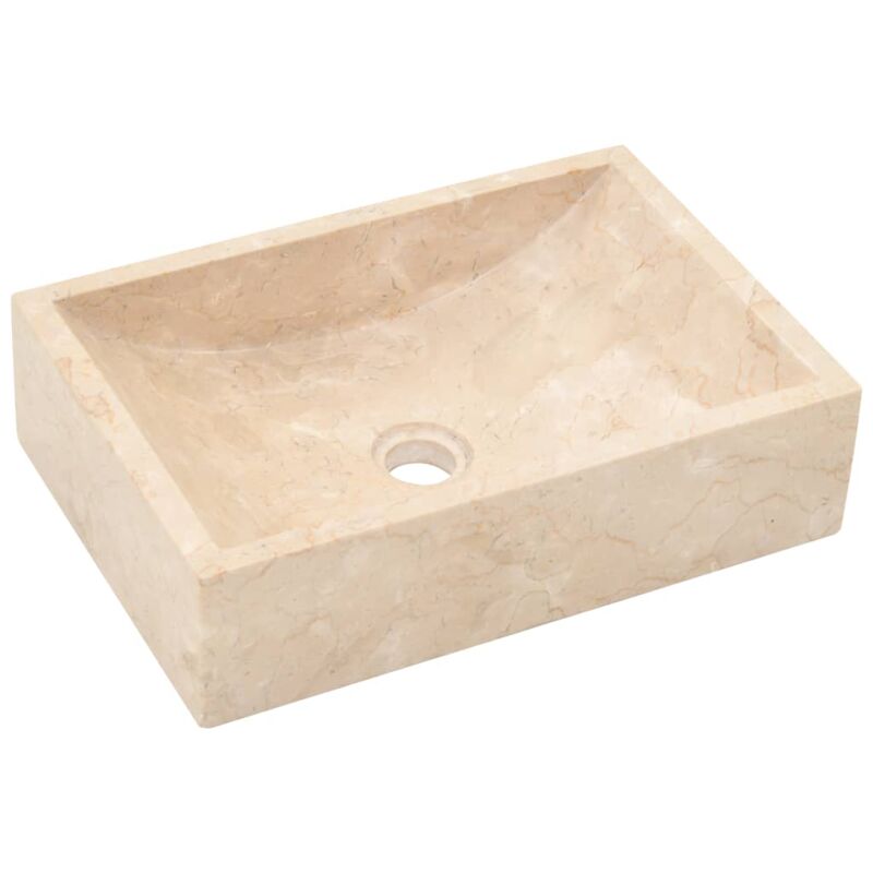 foto del prodotto helloshop26 lavabo bagno lavabo 45 x 30 cm pietra naturale marmo crema 020002555