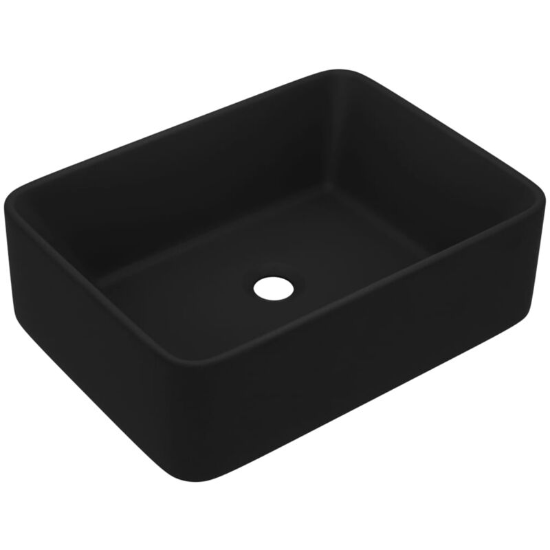 foto del prodotto helloshop26 lavabo da bagno di lusso 41 cm in ceramica nera opaca