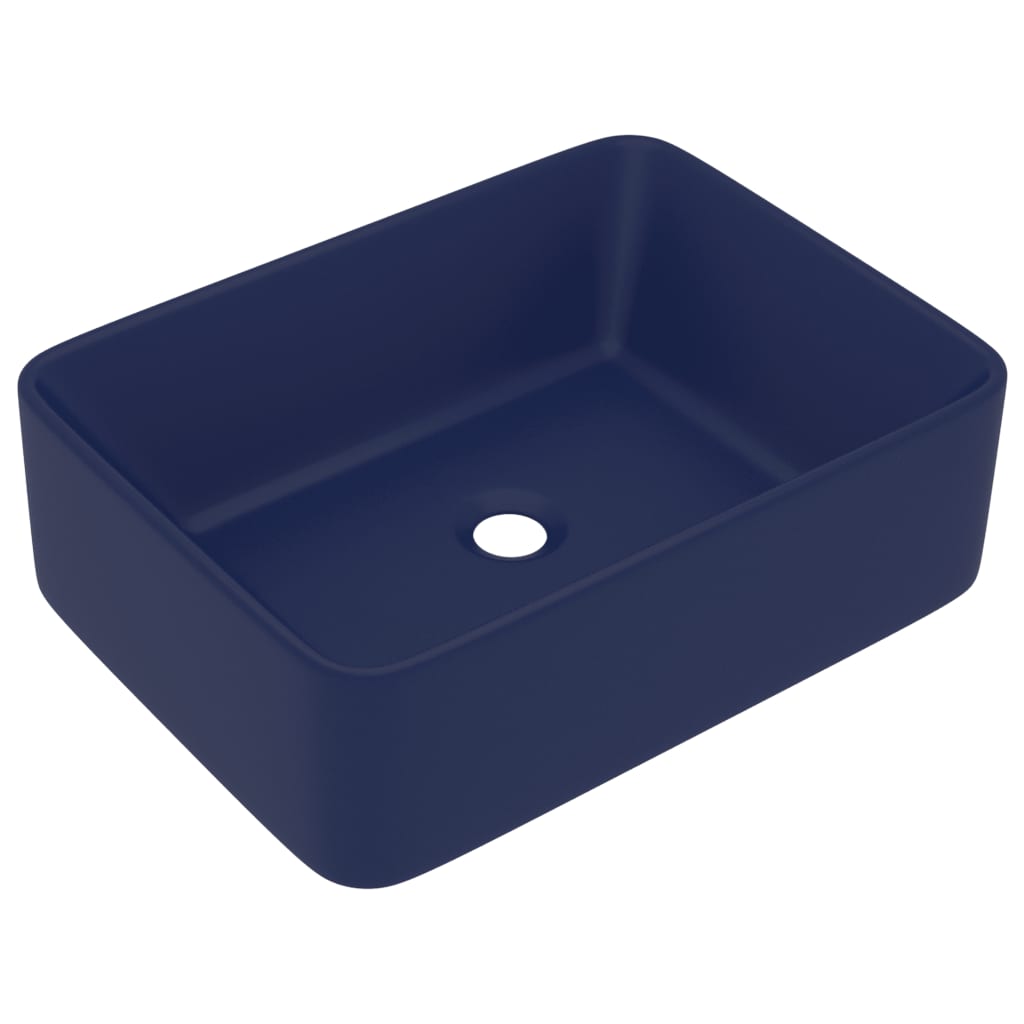 foto del prodotto helloshop26 lavabo di lusso da appoggio wc lavabo bagno stanza cosmetica rettangolare 41 x 30 cm in ceramica blu scuro opaco