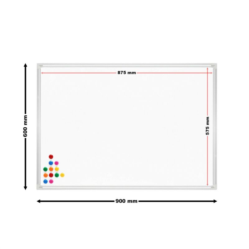 foto del prodotto helloshop26 lavagna magnetica wattshite da parete 60 x 90 cm 12 magneti inclusi tabellone 160002492