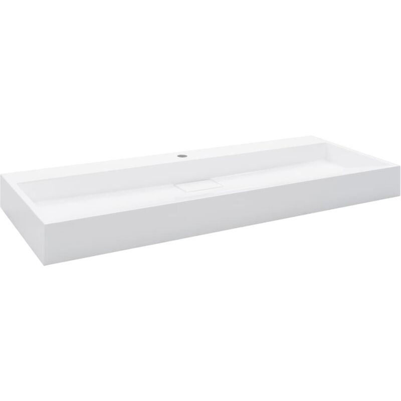 foto del prodotto helloshop26 lavandino lavabo da appoggio lavabo lavabo da montare interno bagno doccia cabina wc casa 120 x 46 cm ghisa minerale bianco