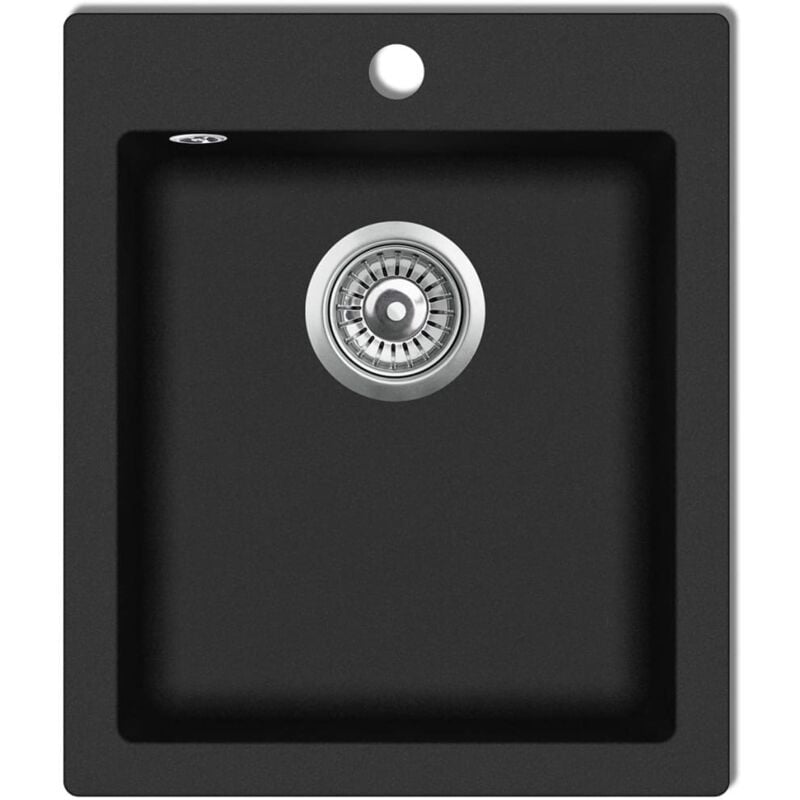 foto del prodotto helloshop26 lavello cucina lavabo in granito 50 x 33 alluminio nero 020002307