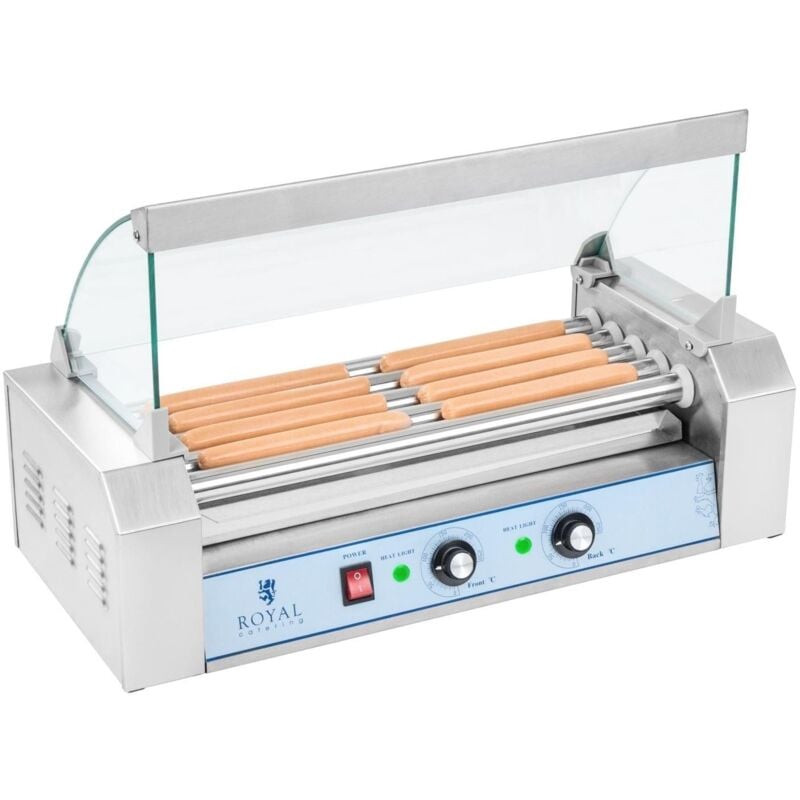 foto del prodotto helloshop26 macchina professionale per hot dog in acciaio inox 8 salsicce 1.000 watt 3614088