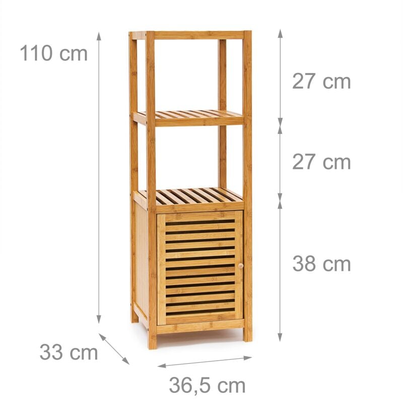 foto del prodotto helloshop26 mensola per mobile cucina bagno bamb 4 ripiani vassoi porta asciugamani 110 cm
