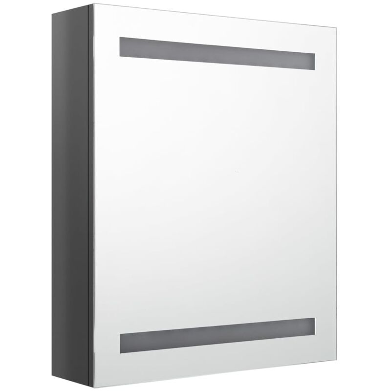 immagine 0 del prodotto helloshop26 mobile bagno specchio led 50 x 14 x 60 cm grigio lucido