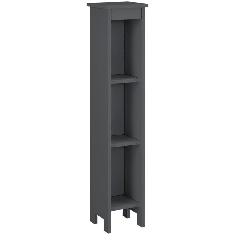 foto del prodotto helloshop26 mobile colonna portaoggetti bagno con 3 vani portaoggetti 80 cm in truciolare grigio