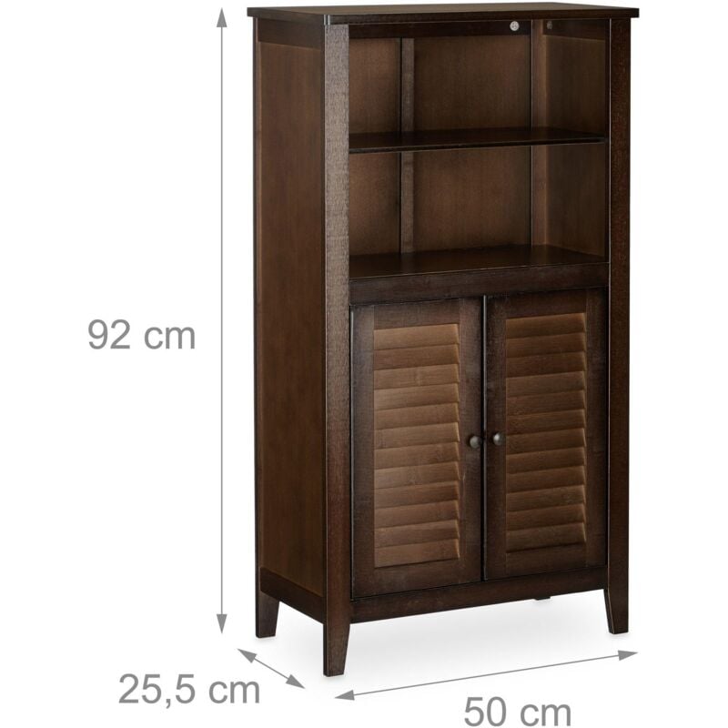 immagine 0 del prodotto helloshop26 mobile contenitore da bagno a libera installazione 92 cm bamb marrone