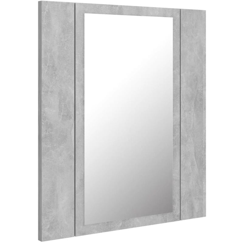 foto del prodotto helloshop26 mobile da bagno specchio led 40 x 12 x 45 cm acrilico grigio