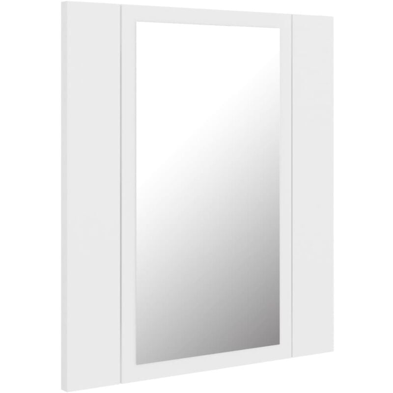 foto del prodotto helloshop26 mobile da bagno specchio led 40 x 12 x 45 cm in acrilico bianco