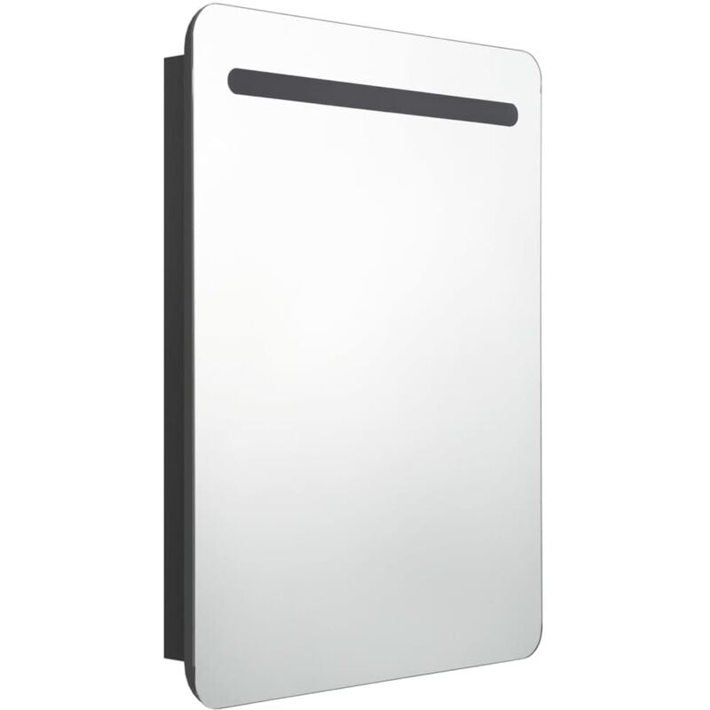 foto del prodotto helloshop26 mobile da bagno specchio led 60 x 11 x 80 cm mdf nero