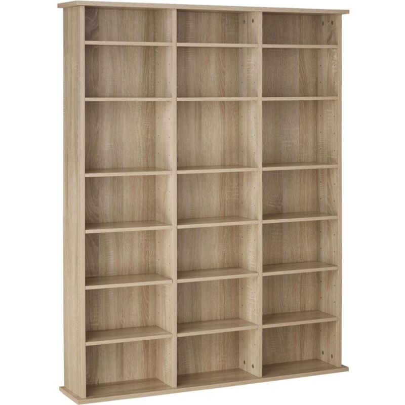 foto del prodotto helloshop26 mobile scaffale libreria porta cd dvd 136,5 cm marrone