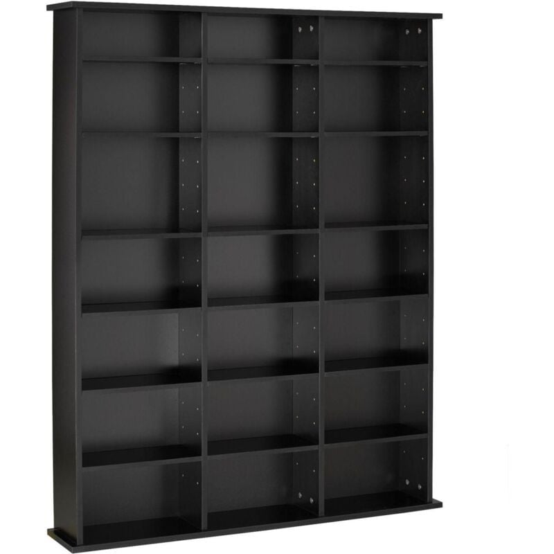 foto del prodotto helloshop26 mobile scaffale libreria porta cd dvd 136,5 cm nero