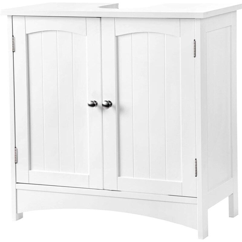 foto del prodotto helloshop26 mobile sottolavabo mobiletto sottolavabo 2 ante battenti 2 gavoni 1 separatore antiumidit estraibile 60 x 30 x 60 cm bianco