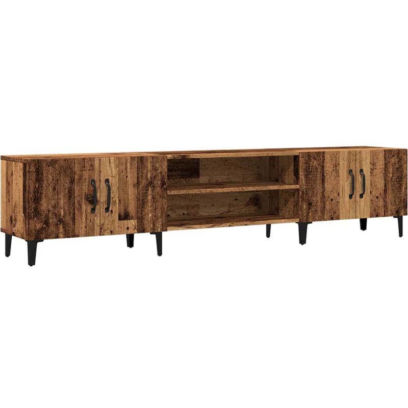 foto del prodotto helloshop26 - mobile tv multimediale scaffale per televisione buffet televisivo sala da pranzo soggiorno camera da letto legno vecchio 180 x 31,5 x 40 cm derivati del legno marrone 020028504