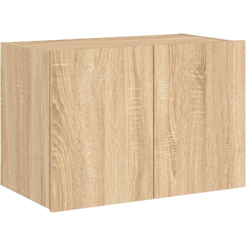 foto del prodotto helloshop26 mobile tv multimediale scaffale tv credenza tv sala da pranzo soggiorno camera da letto a parete con luci led rovere sonoma 60 x 35 x