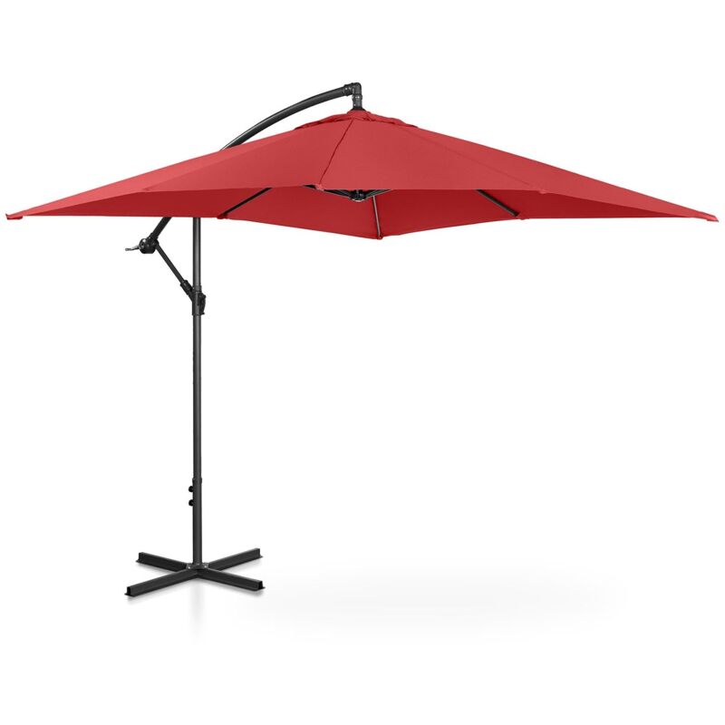 foto del prodotto helloshop26 ombrellone decentrato rettangolare 250 x 250 cm inclinabile bordeaux 140007604