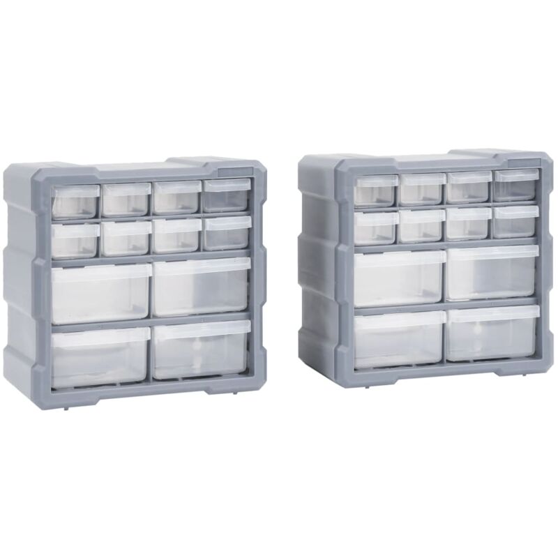 foto del prodotto helloshop26 organizzatori multicassetti con 12 cassetti 2 pezzi 26,5 cm 020003266