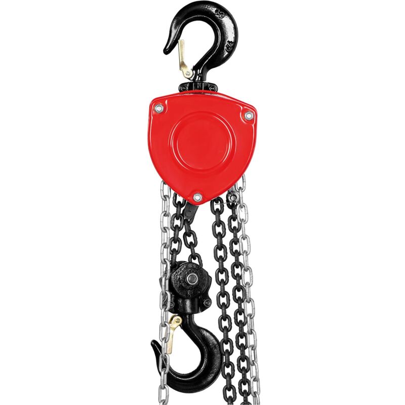 foto del prodotto helloshop26 paranco a catena meccanico manuale con puleggia 2 tonnellate capacit di carico 2.000 kg, altezza di sollevamento 5 m, materiale 
