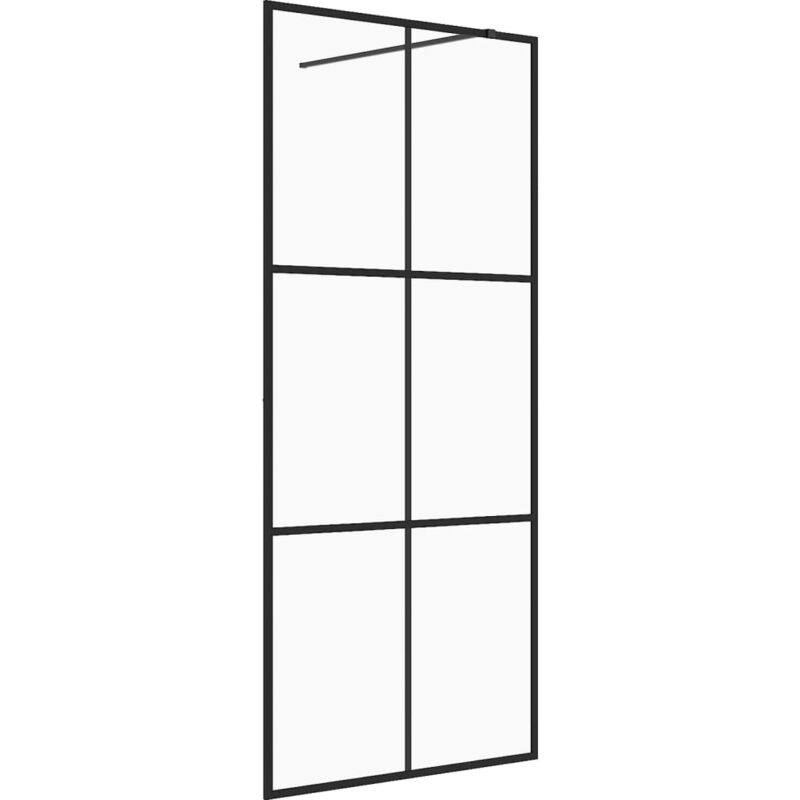 foto del prodotto helloshop26 parete doccia con parete divisoria per vasca in vetro accessorio bagno parete divisoria doccia interno casa esg trasparente 80 x 195 cm