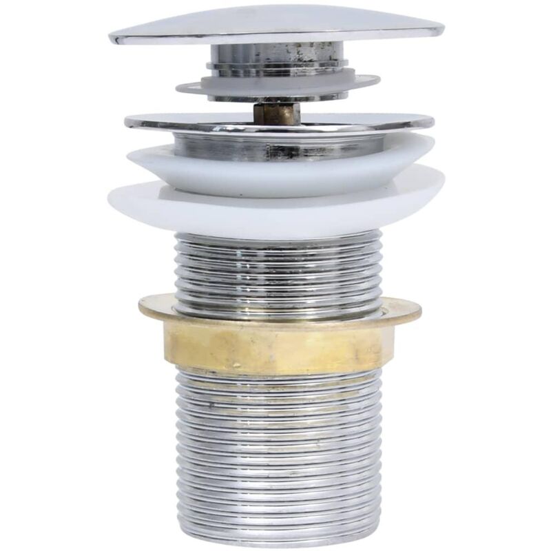 foto del prodotto helloshop26 piletta a inserimento senza troppo pieno scarico per lavandino scarico per lavandino del bagno scarico per lavandino casa cromato