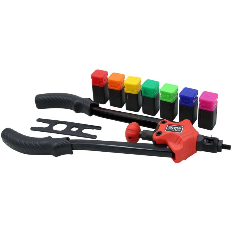 foto del prodotto helloshop26 pinza rivetti trazione crimpare dadi set 7 mandrini utensili intercambiabili