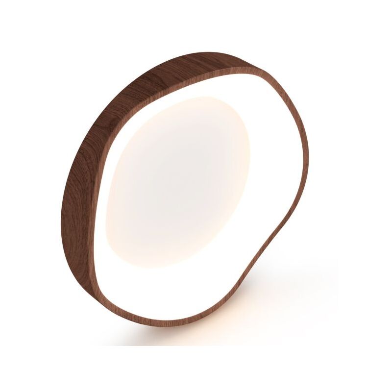 foto del prodotto helloshop26 plafoniera a led moderna 24 watt con struttura in metallo modello in legno lampadario illuminazione a led 3000 k plafoniera a led