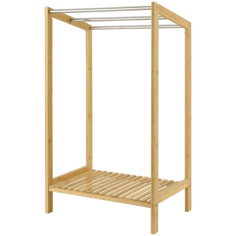foto del prodotto helloshop26 porta asciugamani da terra 51 x 31 x 85 cm bamb 030008192