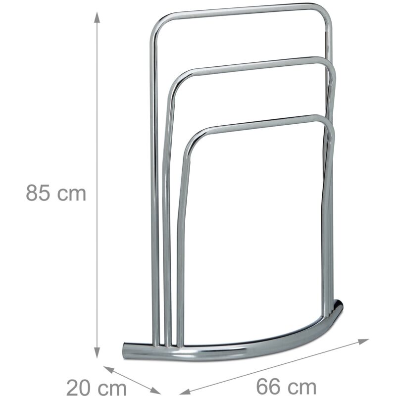 foto del prodotto helloshop26 porta asciugamani porta asciugamani da terra 3 barre in metallo 85 cm 3213062