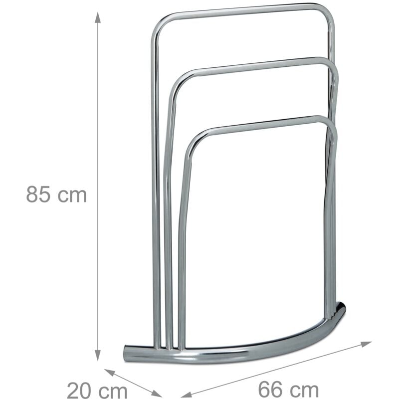 foto del prodotto helloshop26 porta salviette porta asciugamani su piede 3 barre in metallo 85 cm