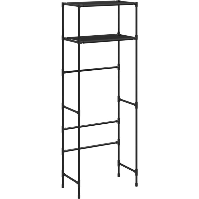 foto del prodotto helloshop26 portaoggetti a 2 livelli sul wc 53,5 x 28 x 143 cm nero