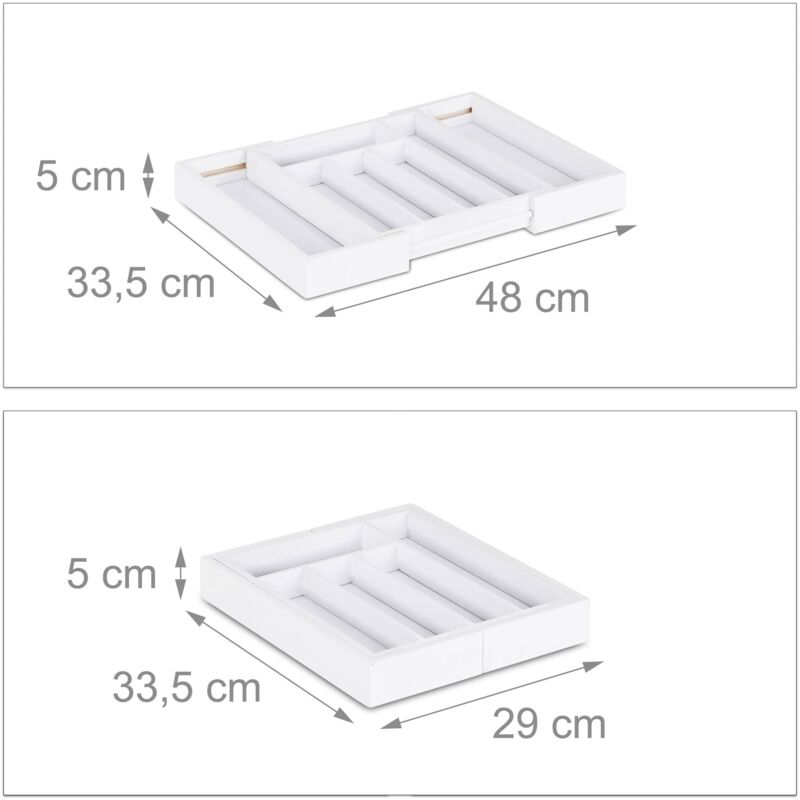 immagine 0 del prodotto helloshop26 portaposate con scomparti modulari espandibili in bamb bianco