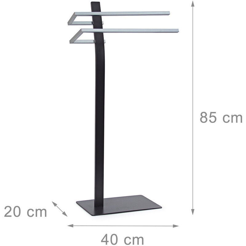 foto del prodotto helloshop26 portasciugamani da terra per bagno universale in acciaio 85 cm