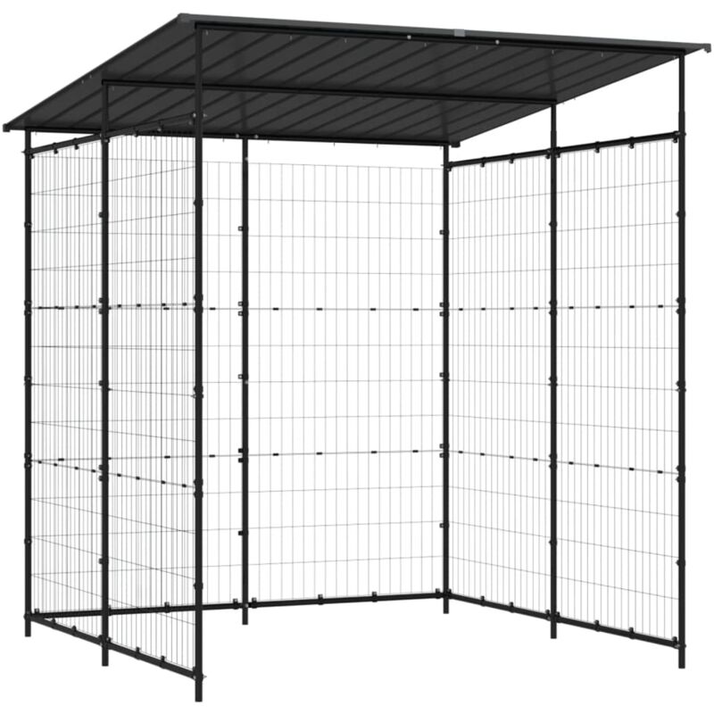 foto del prodotto helloshop26 ricovero bici 190 x 190 x 222 cm acciaio nero 020004579