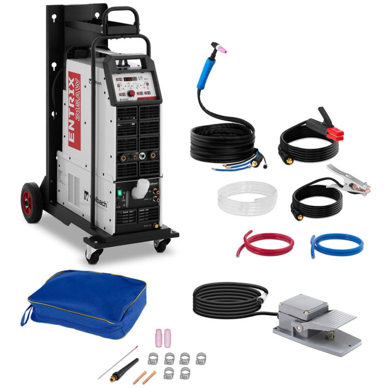 foto del prodotto helloshop26 saldatrice alu alu tig mma e hand entrix 315aw 400 v, 315 a, avviamento hf, profondit massima 10 mm, avviamento a caldo, arc force,