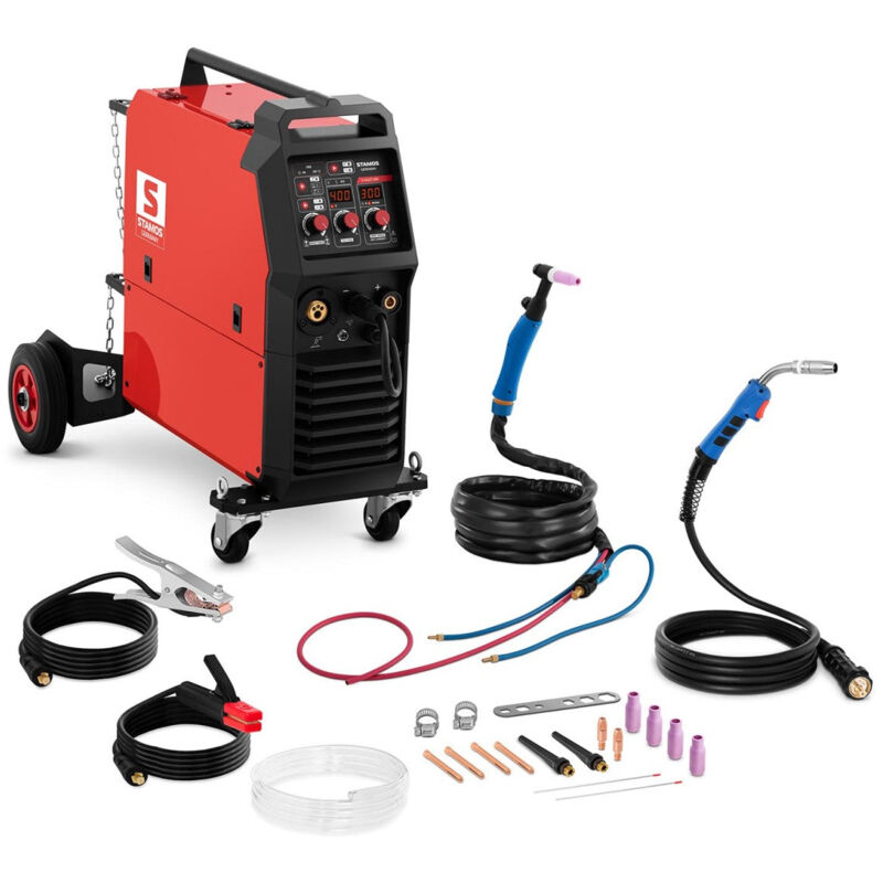 foto del prodotto helloshop26 saldatrice combinata 300 a 400 v mig mag tig e hand fcaw