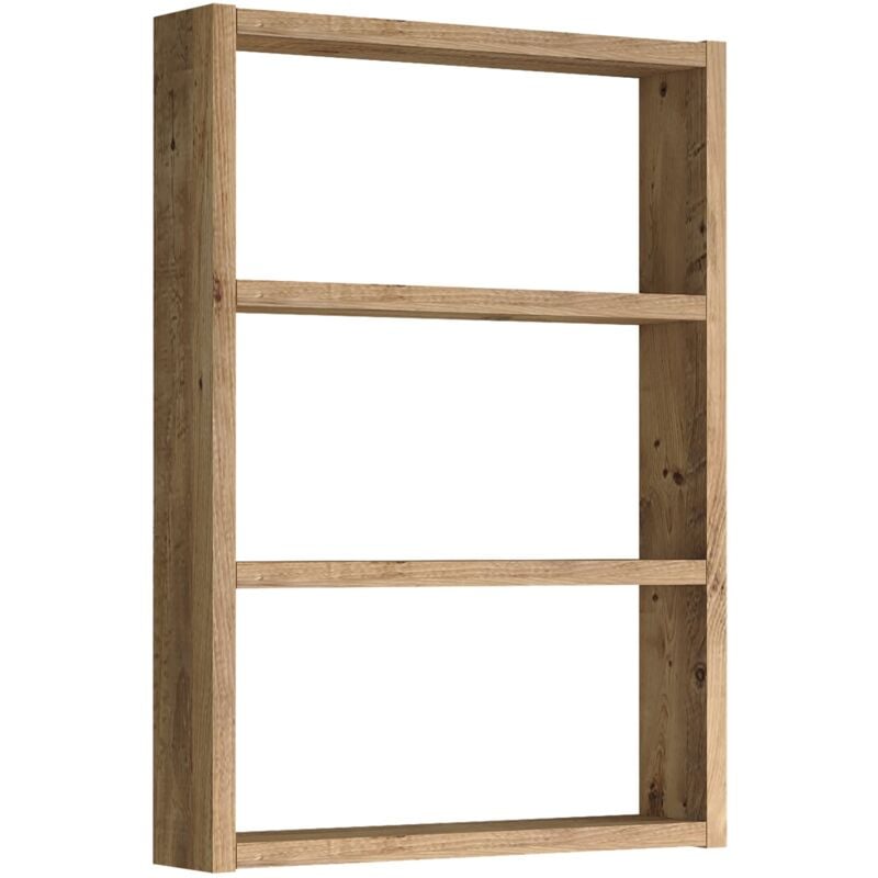 foto del prodotto helloshop26 scaffale da cucina a 3 livelli 60 x 43 x 9 cm effetto rovere rustico