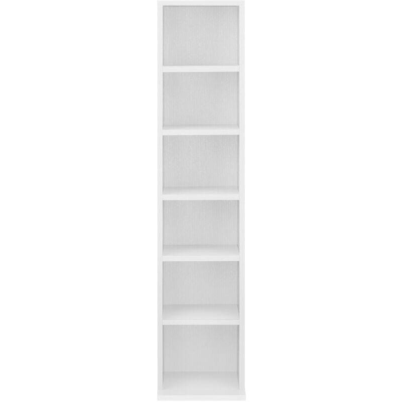 foto del prodotto helloshop26 scaffale porta cd dvd a torre da 90 cm in mdf melaminico bianco