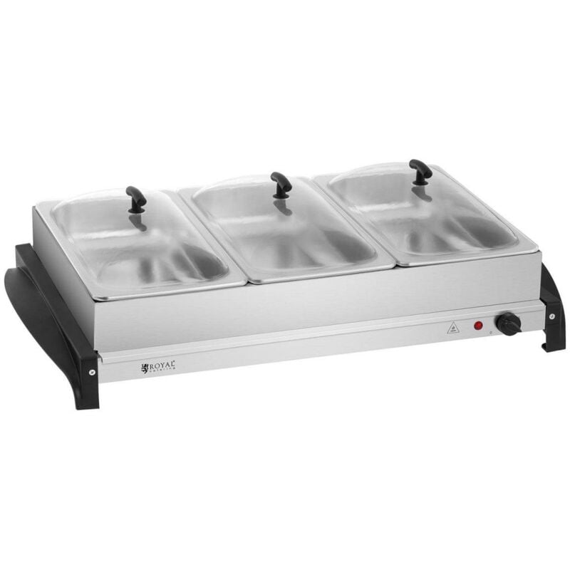 foto del prodotto helloshop26 scaldavivande 3 x 2 litri 400 watt in acciaio inox