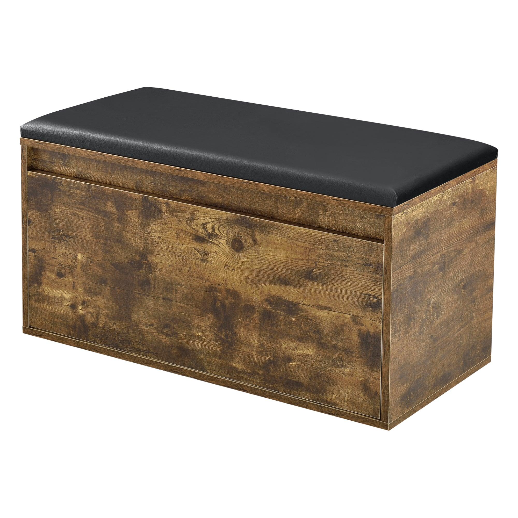 foto del prodotto helloshop26 scarpiera di design con cassetti mobile da ingresso con seduta imbottita elegante scarpiera per 3 paia pannello truciolare sintetico pu