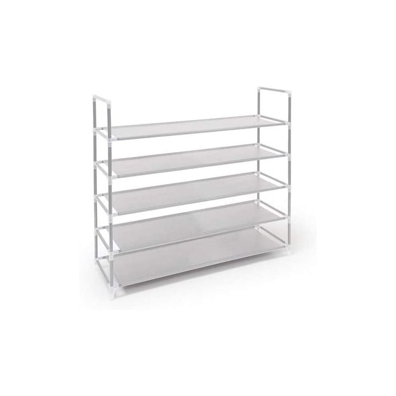 foto del prodotto helloshop26 scarpiera scarpiera ripiani ripiani 5 livelli fino a 25 paia 90,5 cm bianco 130001028