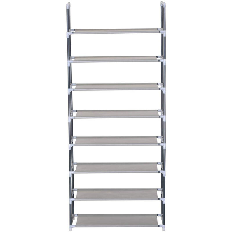 foto del prodotto helloshop26 scarpiere scarpiera 8 livelli per 24 paia di scarpe 60x29x140 cm grigio 190000419