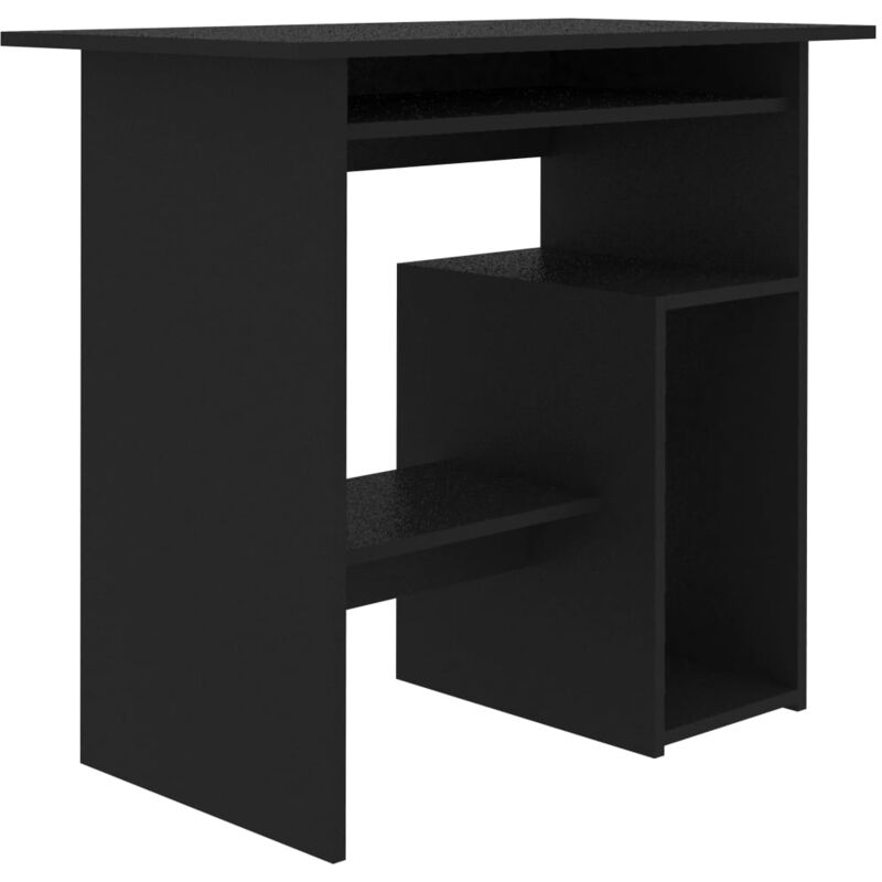 foto del prodotto helloshop26 scrivania tavolo postazione di lavoro mobile per computer studio 80 x 45 x 74 cm pannello in mdf nero