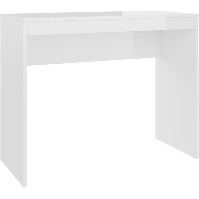 foto del prodotto helloshop26 scrivania tavolo postazione di lavoro mobile per computer studio lucido 90 x 40 x 72 cm in mdf bianco