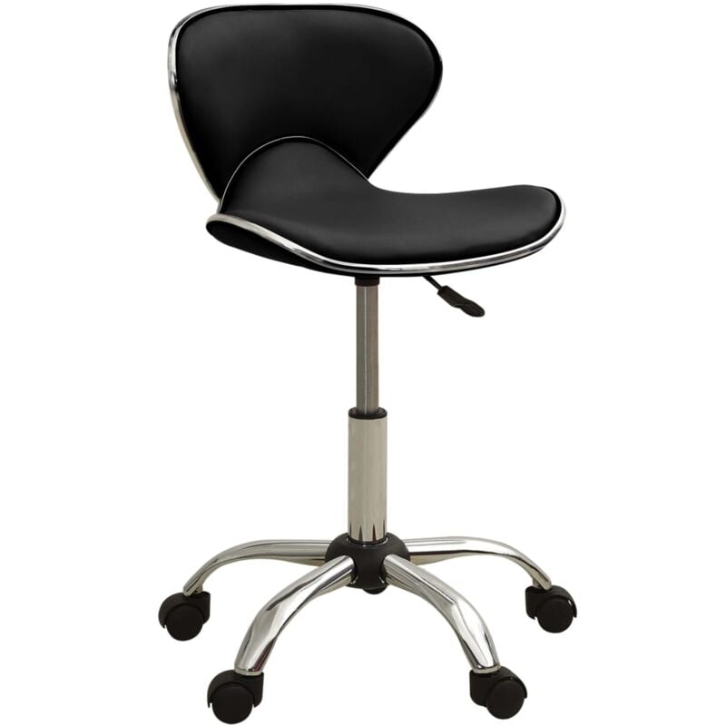 foto del prodotto helloshop26 sedia poltrona computer sede studio studio in similpelle nera